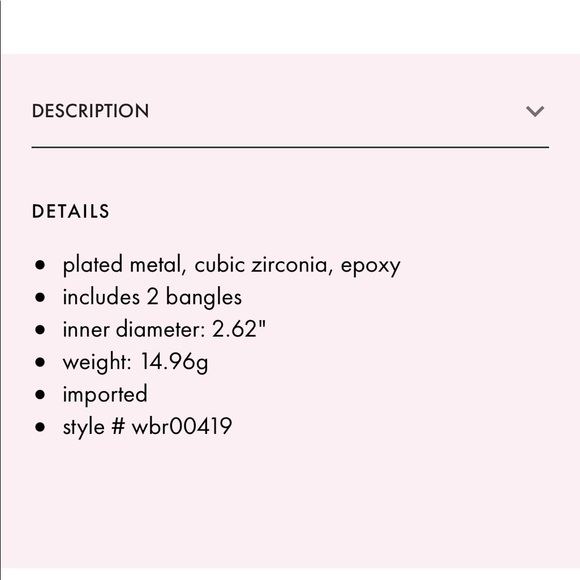 $78 Kate Spade Myosotis Flower Bangle Bracelet Set of 2 - Picture 4 of 6